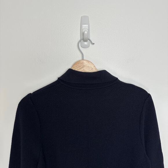 Saint James 100% Wool Long Cardigan Navy 10 - Picture 6 of 10